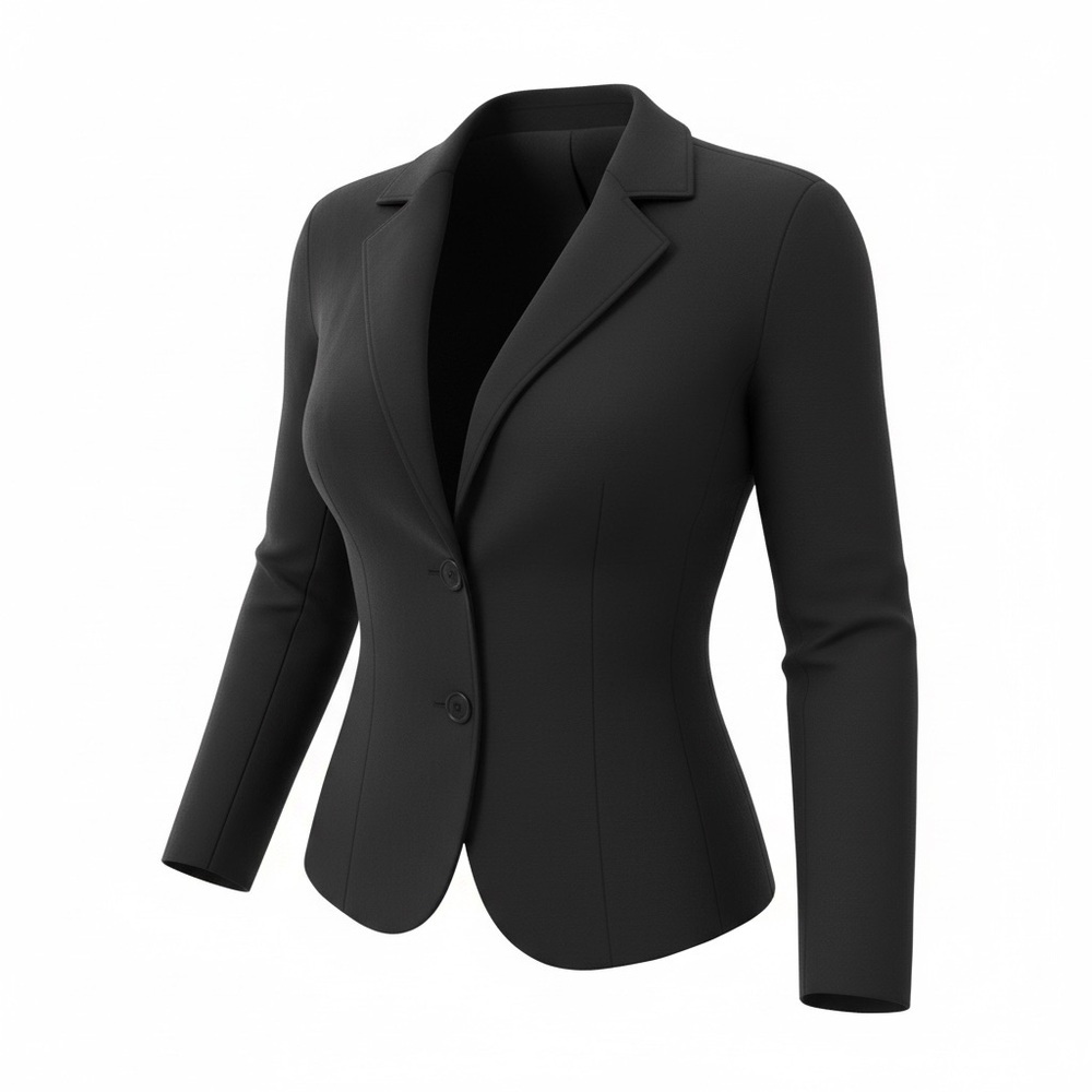 LUCA LUCA Size 44 M L Black Short Blazer Sparkle Pinstripe Vintage